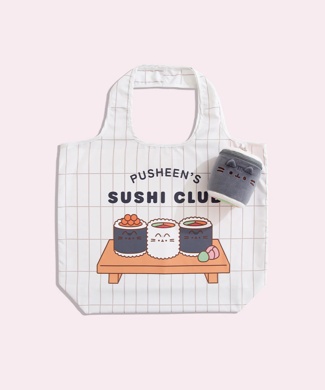 Pusheen Sushi Reusable Bag Keychain Plush
